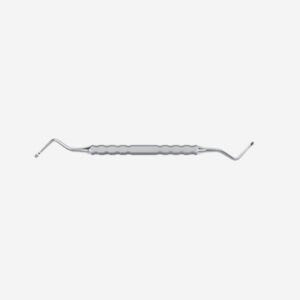 Lucas, curette, serrated 17,5cm double ended, Ø2.5mm