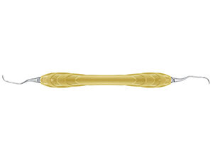 universal titanium curette L5/6 yellow LANGER for maxillary and mandibular anterior 16cm